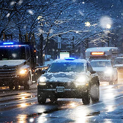 Image of Nilight 12 Inch Roof Top Strobe Lights Magnetic Mount | Blue Hazard Light Emergency Safety Warning LED Flashing Light Bar 48LED 12V 24V for Cars Trucks Snow Plows