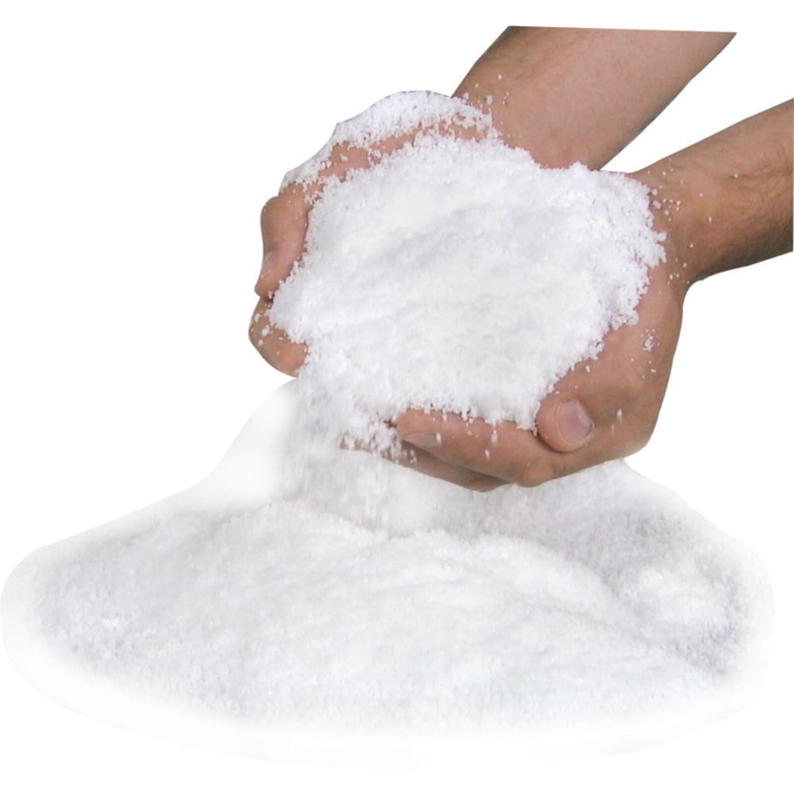 ABOOFAN 500g Neve Artificiale in Polvere Bianca Decorativa Neve Natalizia Finta per Lavoretti e Party Estivi Ornamenti Riciclabili per Tavoli e Case