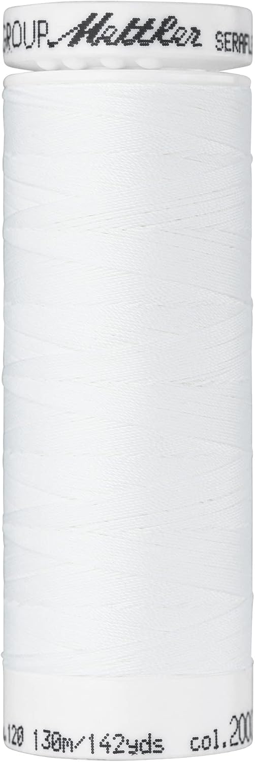 Mettler Seraflex Elastic Thread 50wt 142yd-White -7840-2000