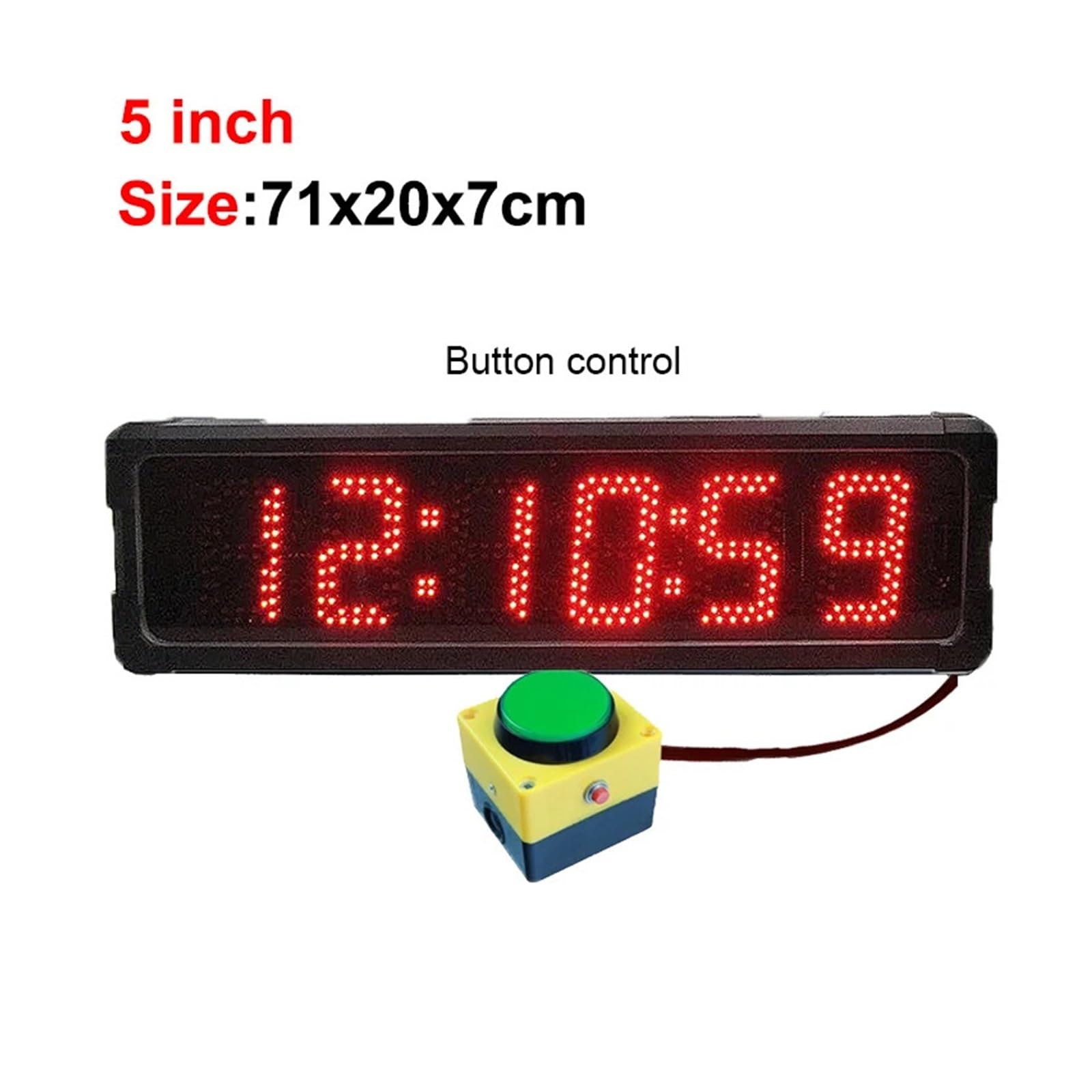Timer palestra, Orologio da parete doppio con display a LED for conto alla rovescia a doppia faccia a 6 cifre 5 pollici controllo a pulsante
