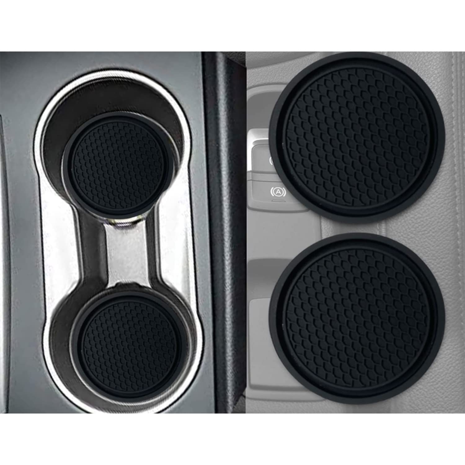 ZOEDUL Seat Belt Extender+Auto Car Coaster Cup Holder, Universal Auto Anti Slip Cup Holder Insert Coaster