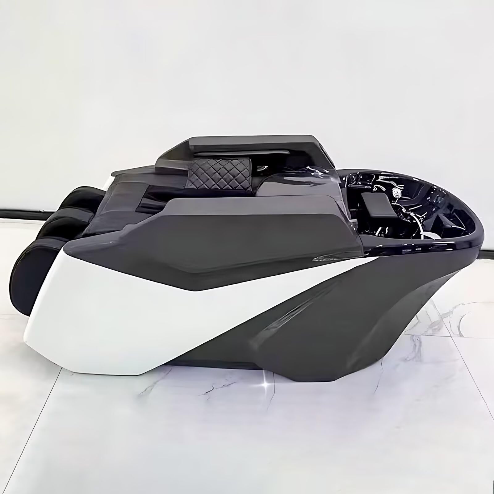 Kopf-Spa-Shampoo-Liege, Professionelle Massageliege mit Intelligentem, Futuristischem Design, Spa-Salon-Ausstattung mit Ganzkörpermassage, Desinfektionsfunktion Und Wasserkreislaufsystem