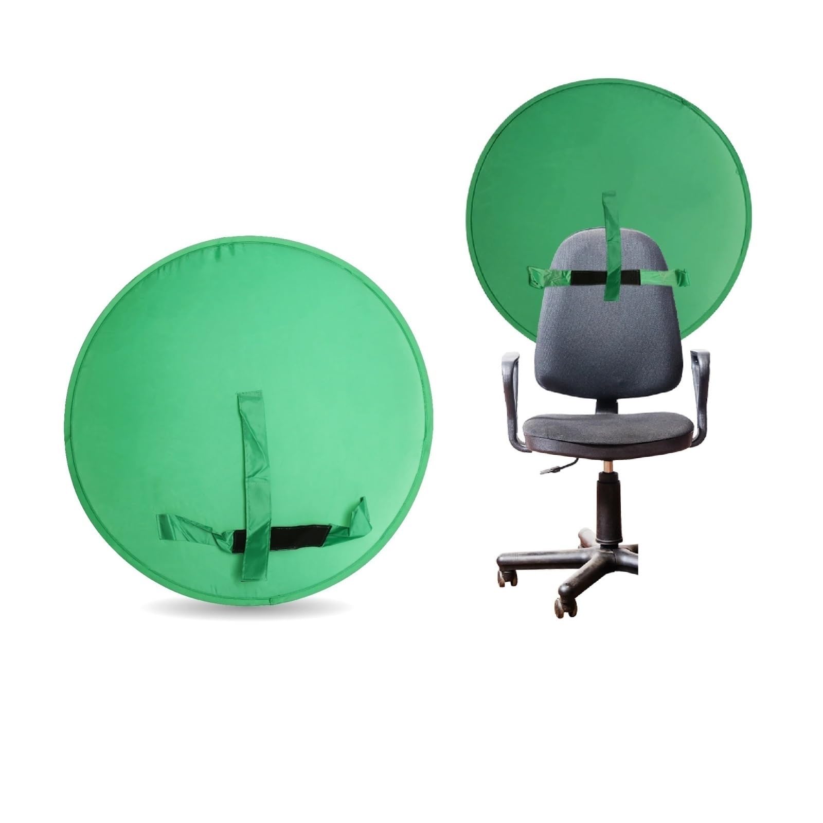 Fondo da studio in poliestere lavabile, sfondo double face per sedia verde e blu 75-142 cm (110 cm)
