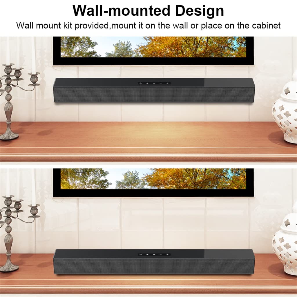 DLOETT Barra de Sonido Altavoz para TV Altavoz Bluetooth inalámbrico y con Cable Sistema de Sonido Envolvente para Cine en casa Barra de Sonido con subwoofer Incorporado