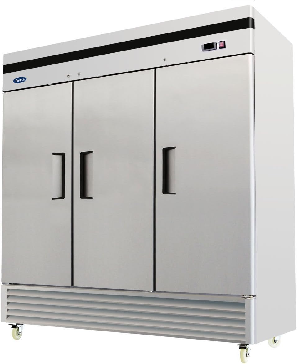 Atosa MBF8508GR Commercial Bottom Mount (3) Solid Door Refrigerator | 67.99 cu. ft