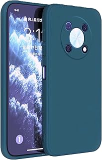 جراب حماية لموبايل هواوي نوفا Y90 من السيليكون السائل مع حماية للكاميرا وبطانة من المايكروفايبر (كحلي)