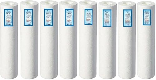 OCEAN STAR - Cartucho de filtro de sedimentos de 5 micrones, 10 x 2.5 pulgadas, cartucho de filtro para toda la casa, compatible con filtros de