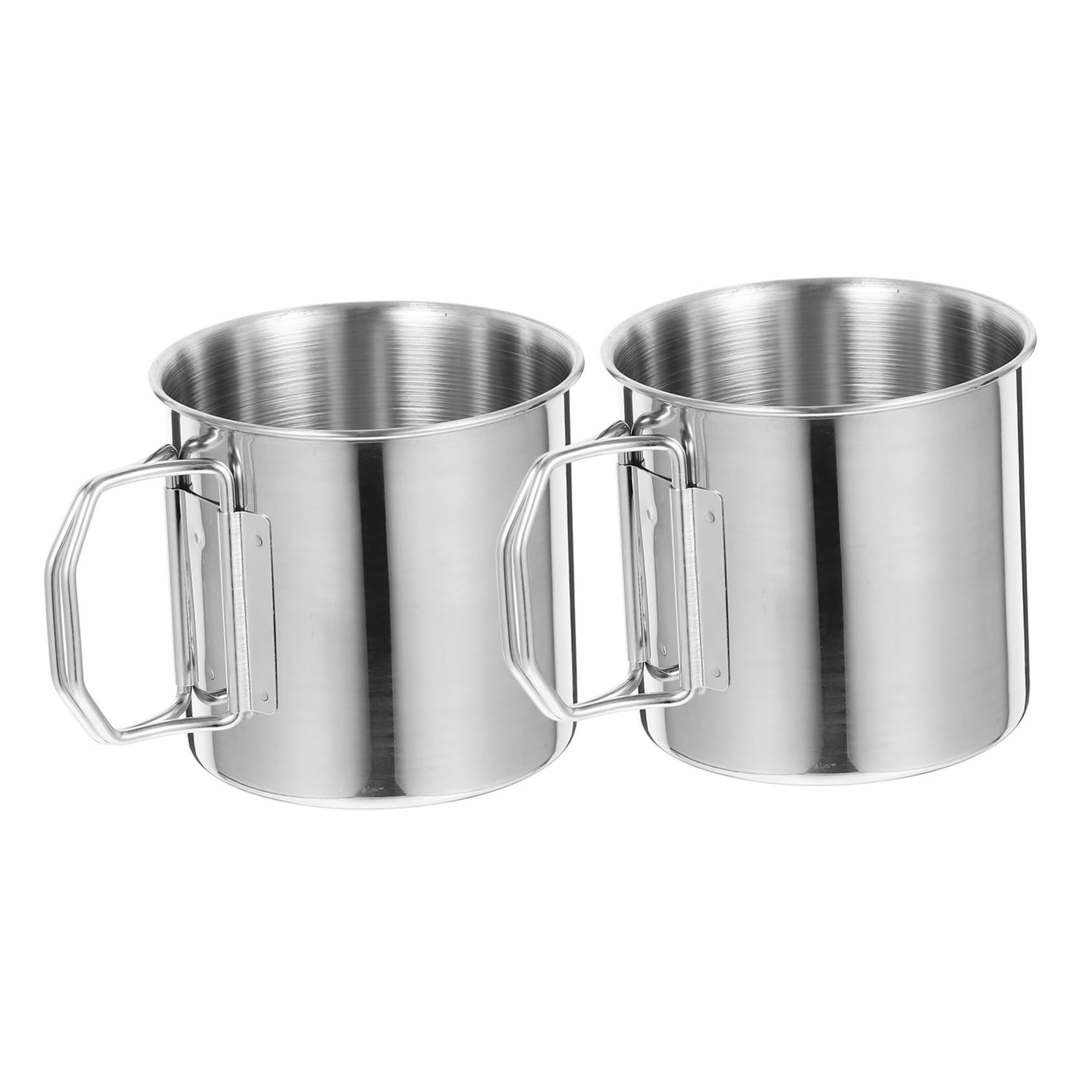 TOYANDONA 4 ensembles Gobelet Pliable En Acier Inoxydable 304 Pour Boire Voyager Café Camping Portable Extérieur Pliable En Métal 2 pièces * 4