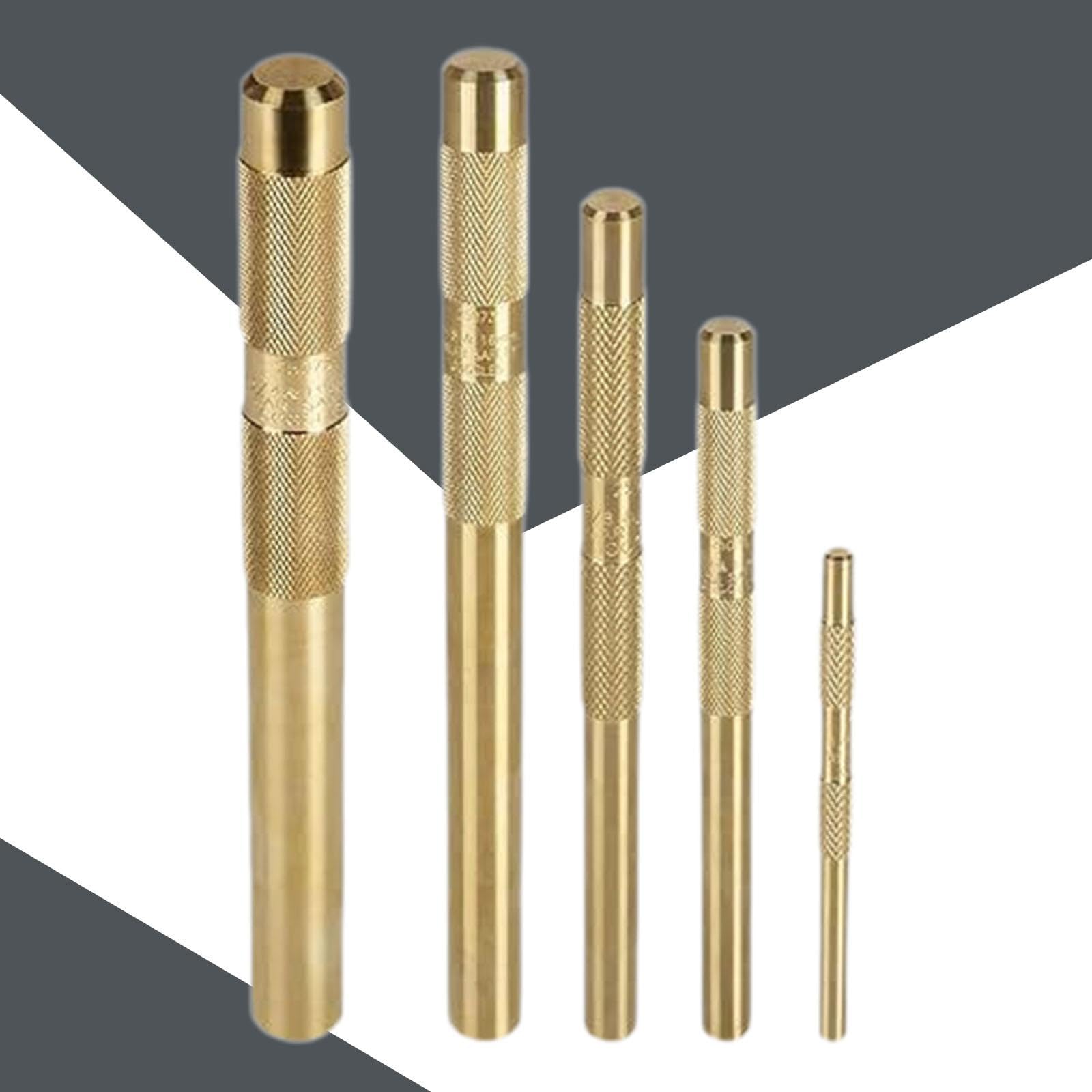 5 Pièces Ensemble Punch Acier Laiton Outil Poignée Accessoire Réparation Stabilité Utilisation Facile Résistante Adapté pour Garage Mécanique