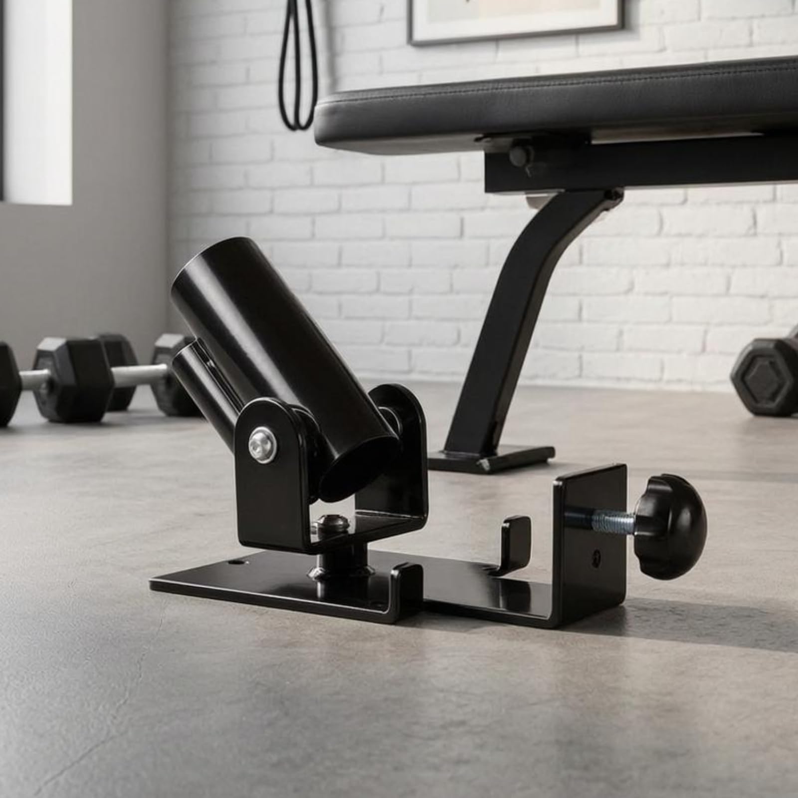 F Fityle Base para Equipos de Fitness Soporte de Barra Accesorio de Gimnasio Montura en Doble Placa Atornillable Adecuada Inclinado