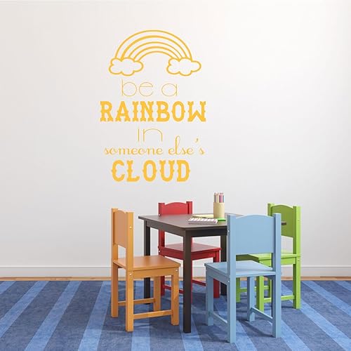 Miniatura 6 de Maya Angelou Quotes Wall Decor - Be a Rainbow in Someone Else's Cloud Vinyl Design for Classroom, Bedroom, Living Room, Preschool
