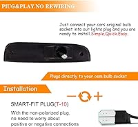 Vista 5 de Kit de lentes transparentes LED blancas compatible con Jeep Cherokee 1997 1998 1999 2000 2001 Luz de marcador de estacionamiento lateral