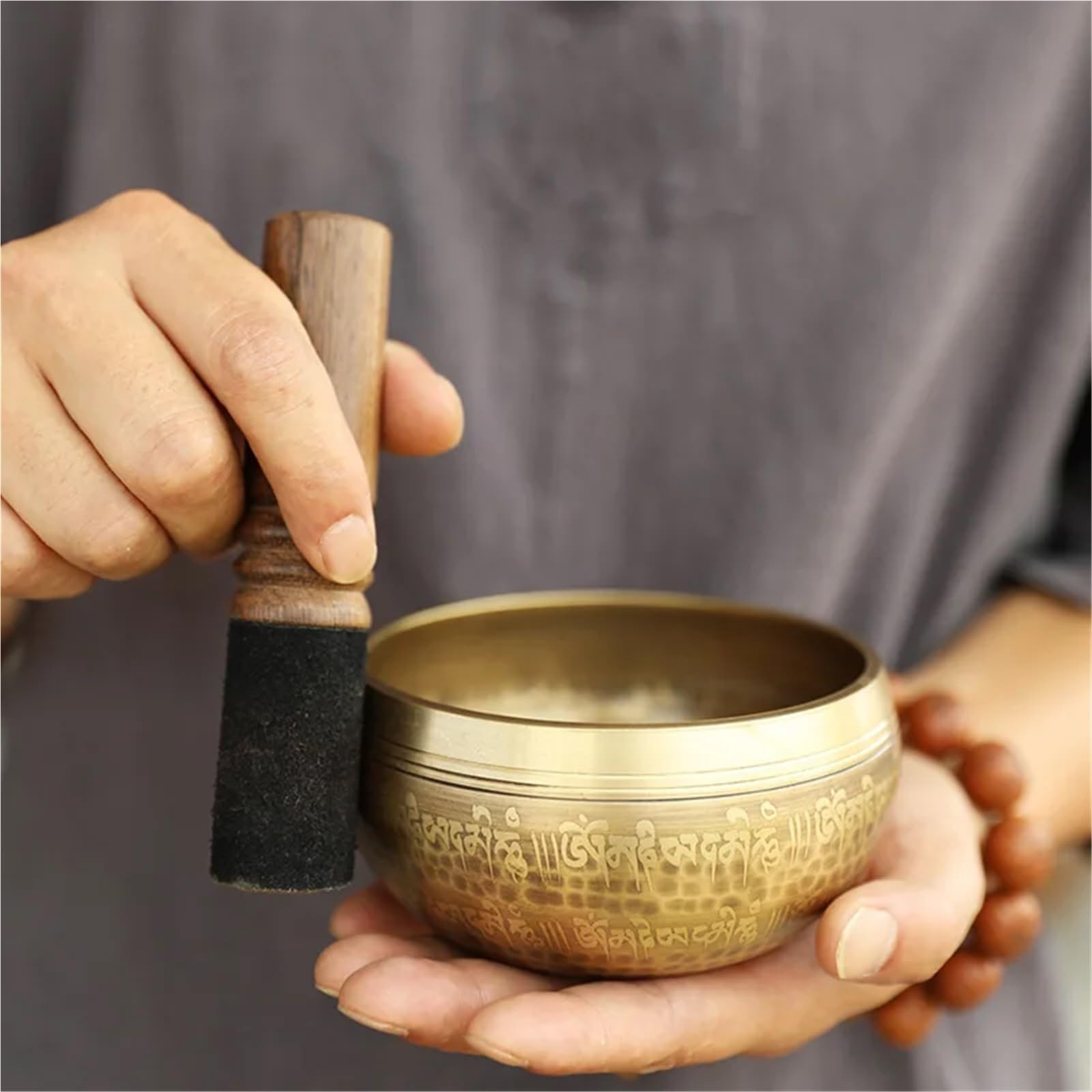 Campana tibetana piccolo set modello meditazione yoga rilassamento