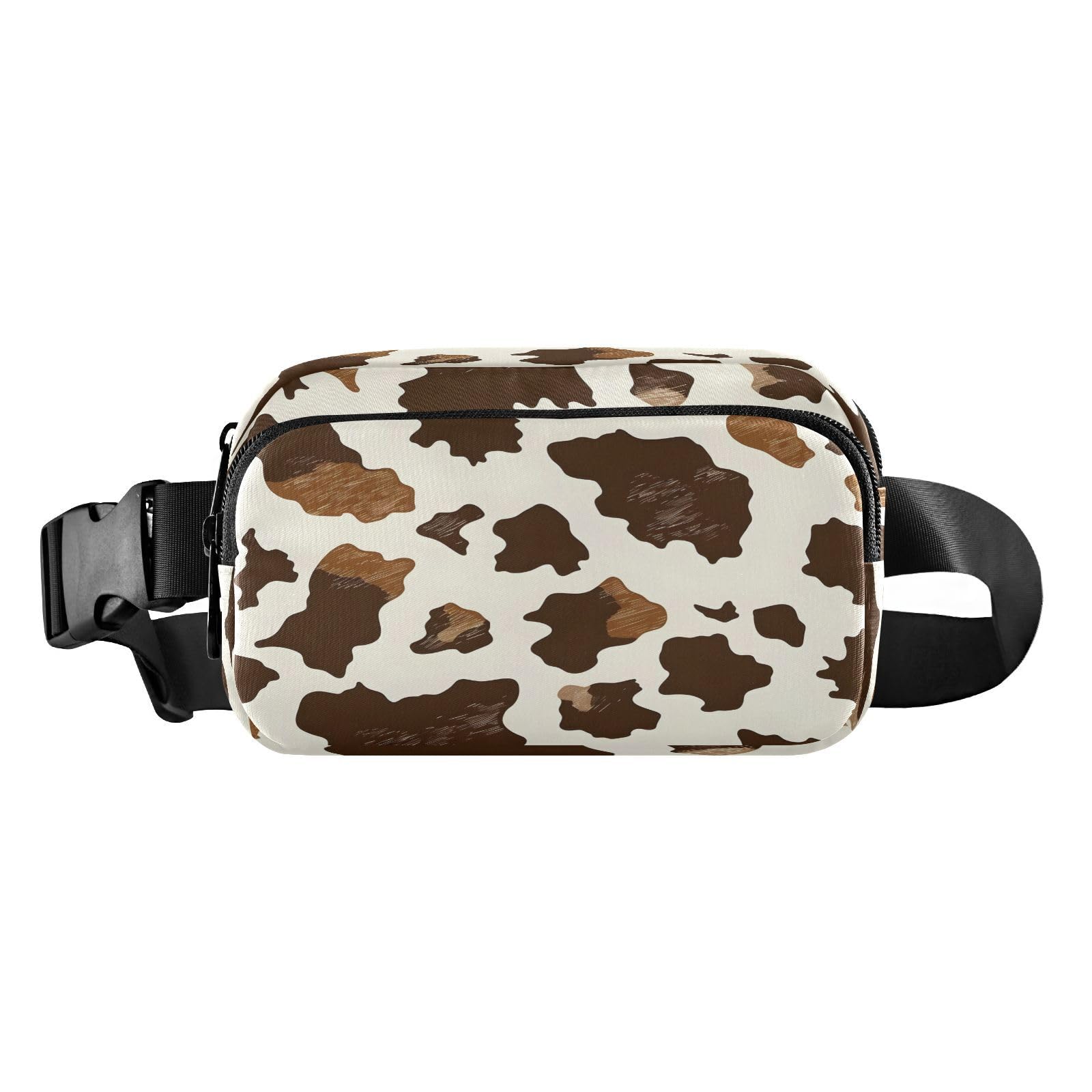 CEBUGI Hiking Mini Waist Packs for Men Women,Cow Print Fashion Water Resistant Fanny Packs with Adjustable Belt for Workout Traveling Running