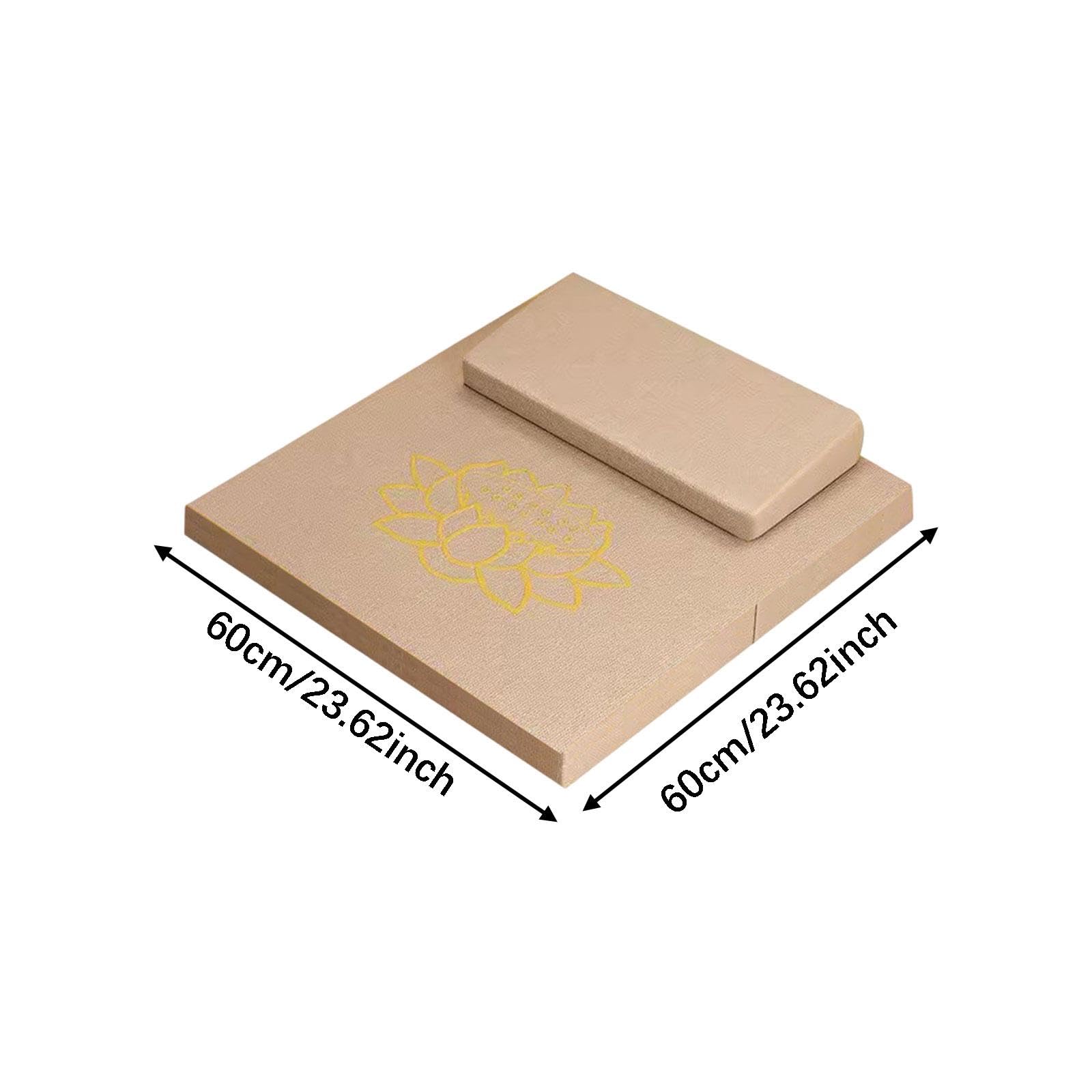Tapis de Méditation Multifonctionnel et Antidérapant avec Coussin de pour Les Positions Assise et à Genoux