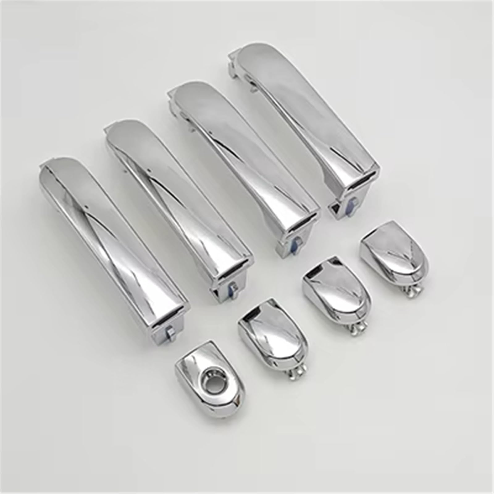 Car Sliding Outer Door Handle for 2005-2010 for Nissan for Tiida for Livina for Versa for Latio Chrome Exterior Door Handle(1 Set)