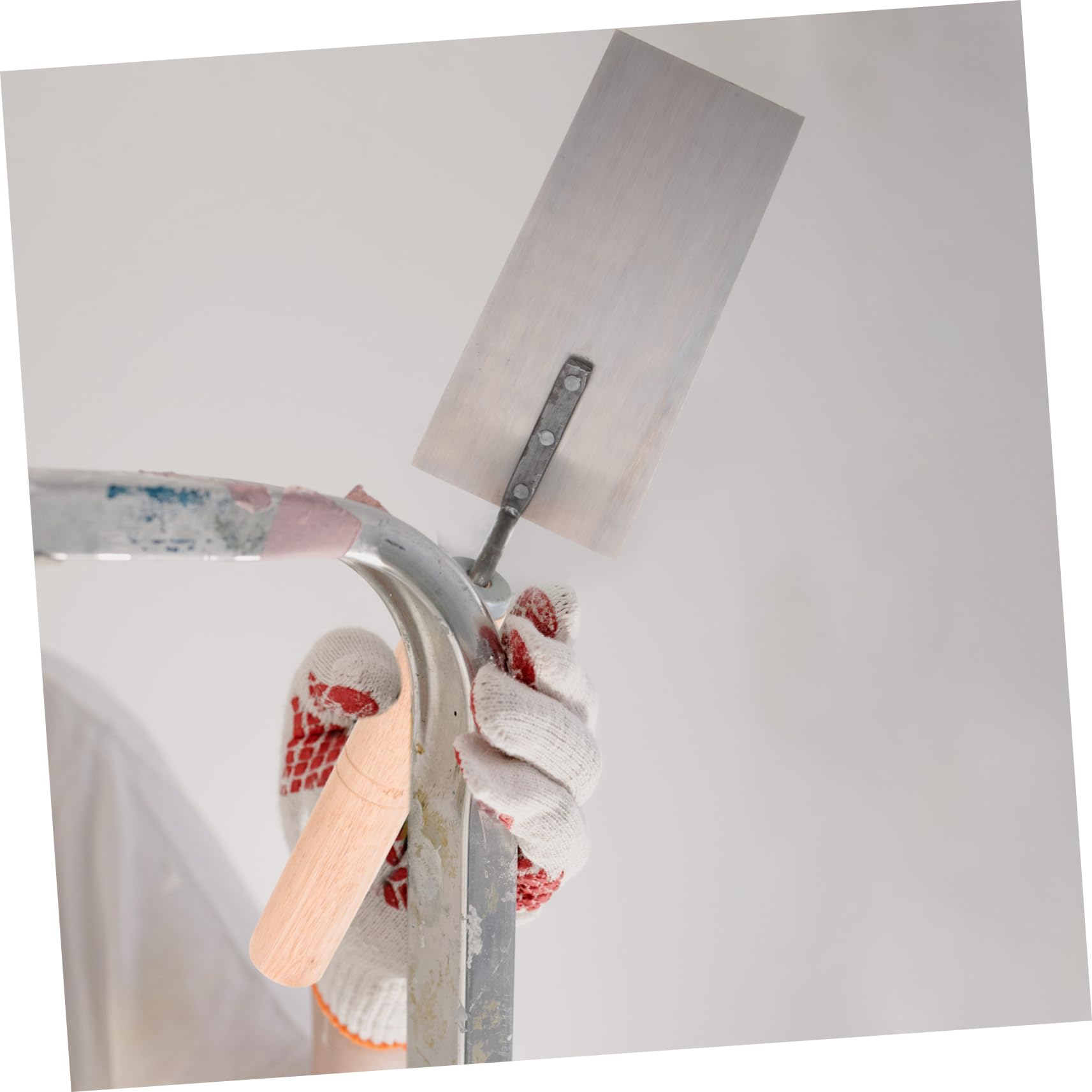 Cazzuola per Margini in Acciaio Inox 5 Pezzi Manico in Legno | Spatola da Muratore, Rivetti Robusti, Sagomatura e Livellamento Dell’intonaco, Set Multiuso