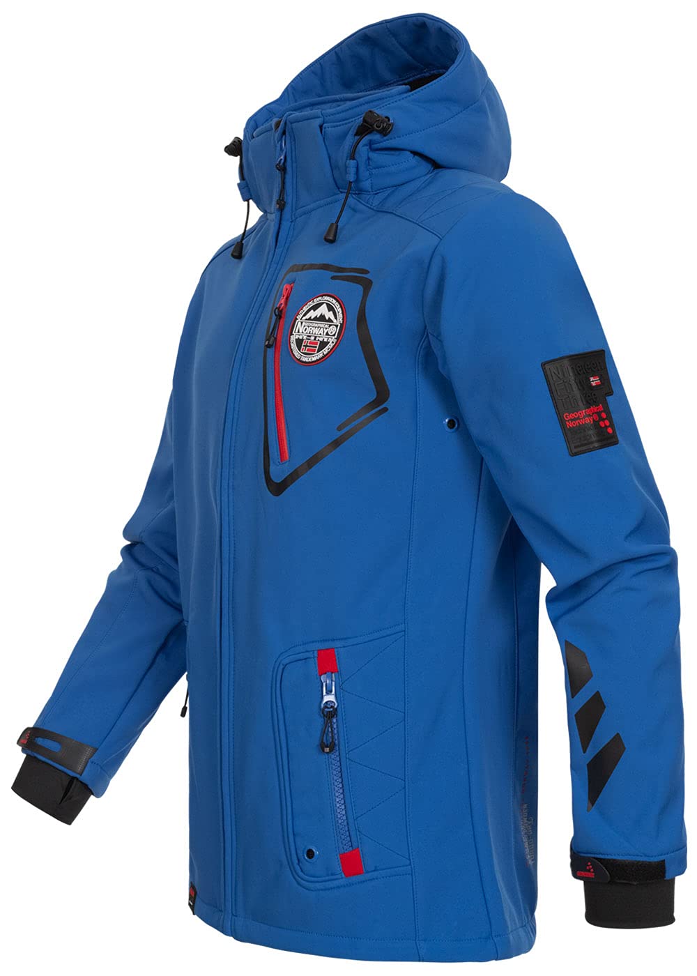 Geographical Norway Tacebook Men - Giacca Softshell Uomo Cappuccio Impermeabile - Giubbotto invernale Antipioggia Esterno - Escursionismo Sci Autunno Inverno Primavera