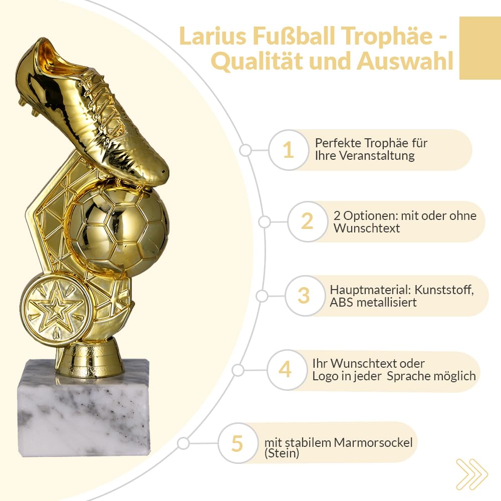 Larius Piłka nożna puchar honorowa trofeum - ST3