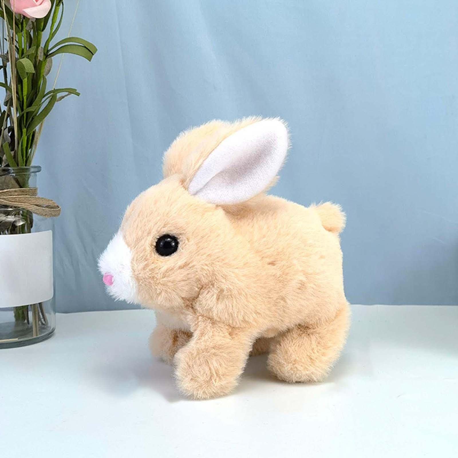 Amazon.co.jp: 電気ウサギの置物 ぬいぐるみ バニー人形 餌付け可能な