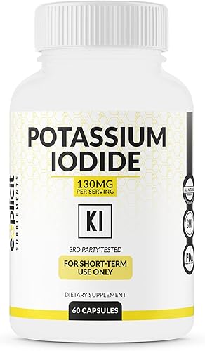 Dosis de yoduro de potasio 130 mg - 30 porciones - Apoyo y defensa de la tiroides