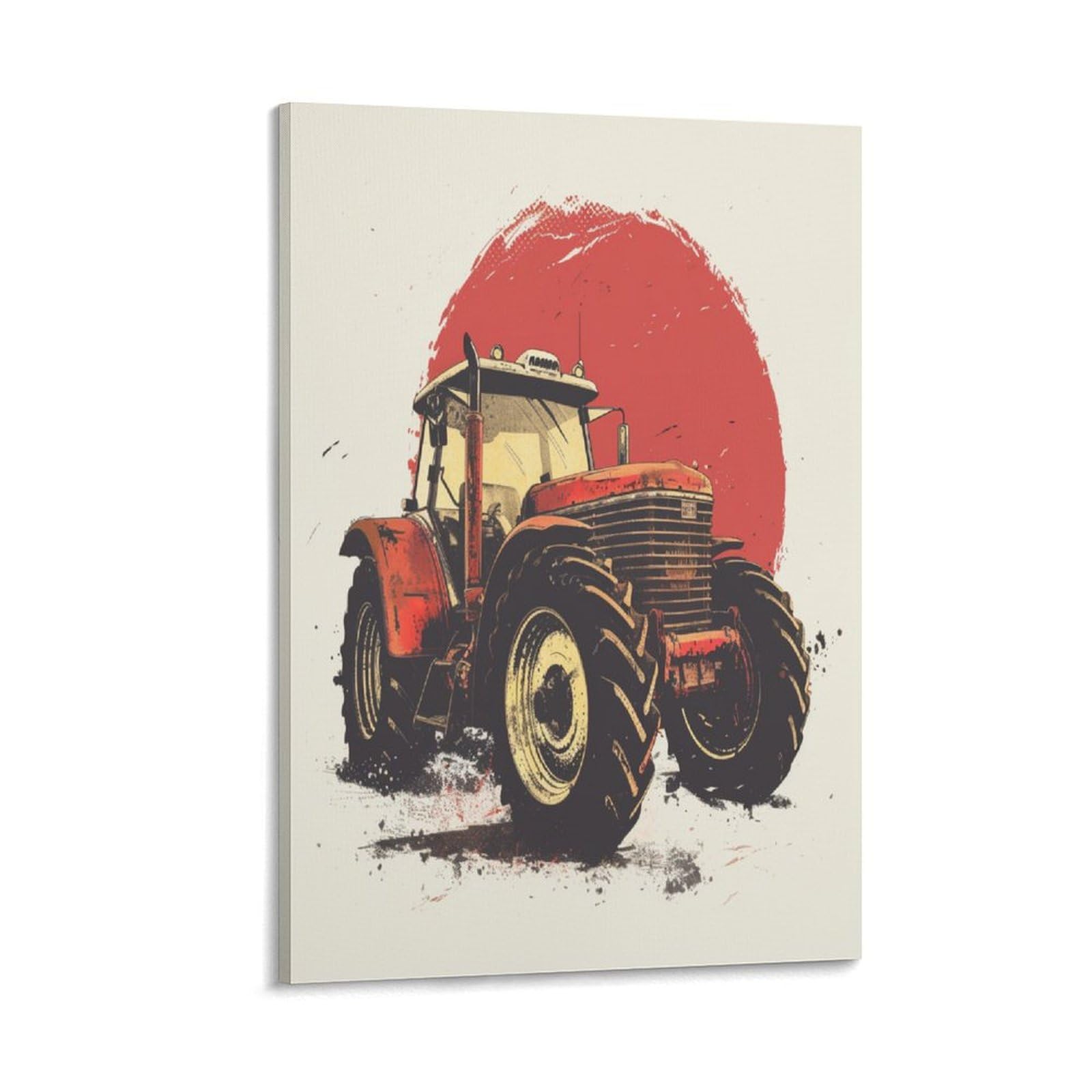 VFKLZCNYR Tractor - Cuadro decorativo impreso sobre lienzo de arte de la calle, graffiti lienzo, pintura mural arte carteles e impresiones, ilustraciones ilustrativas para salón, decoración regalo de