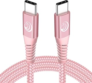 USB C Charger Cable, USB C to USB C Cable [2M 60W] PD Fast Charging Cable Braided Type C Cable Lead for Samsung Galaxy S22 S21 S20 Note 20 Ultra, iPad Pro 11/12.9, iPad Air 5/Mini 6, MacBook Pro/Air