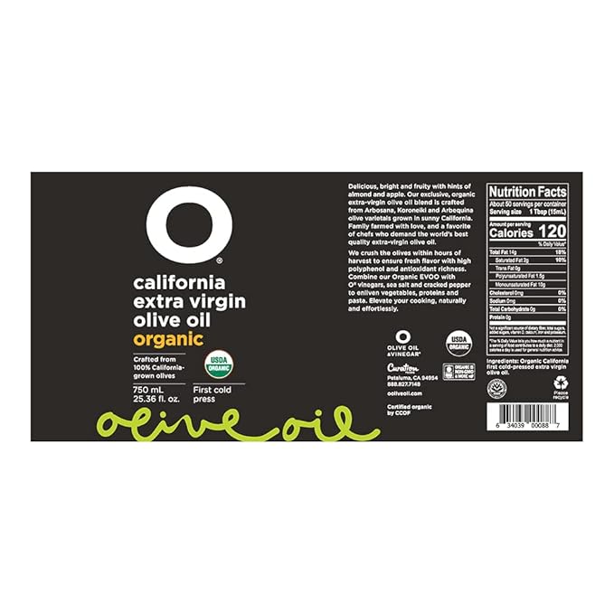 Aceite de Oliva Extra Virgen Orgánico O Olive 25.4 fl oz miniatura 4