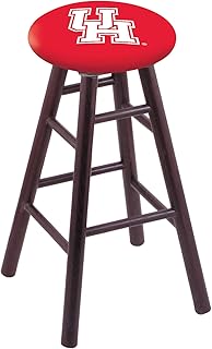 Holland Bar Stool Co. Oak Counter Stool in Dark Cherry Finish with Houston Seat by The