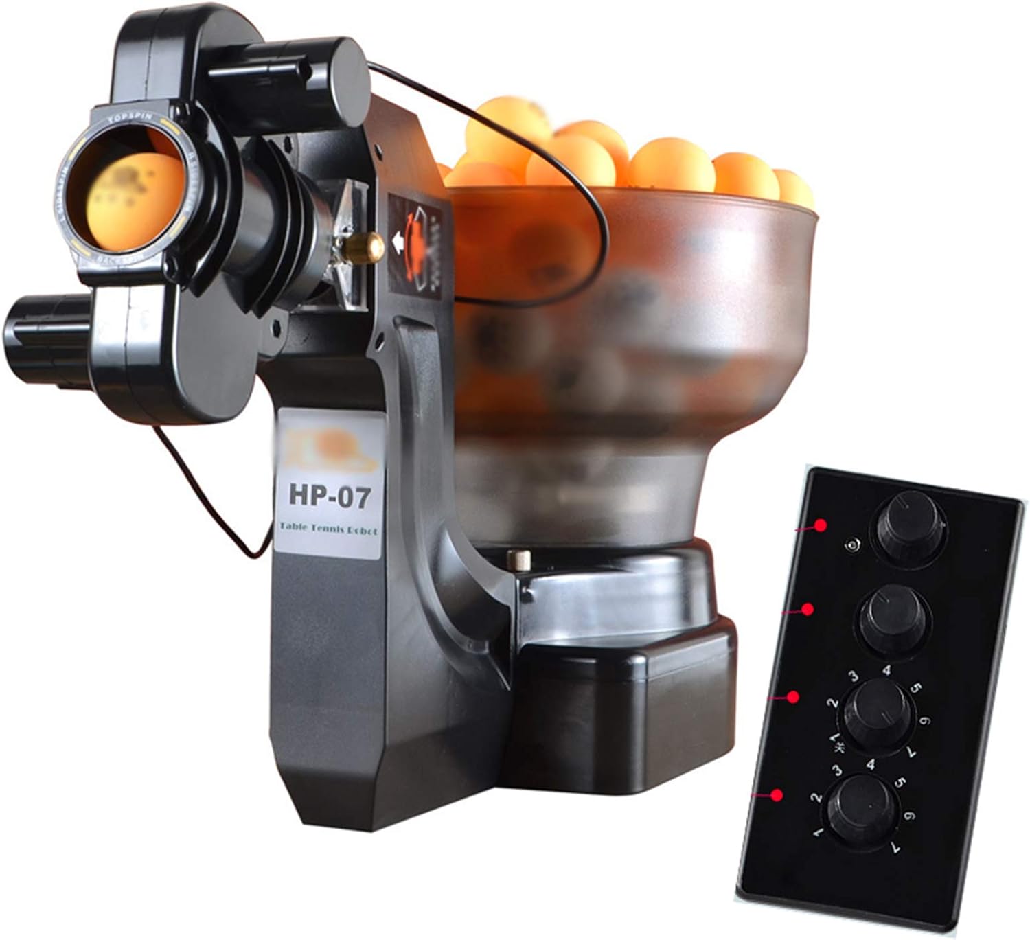 Table Tennis Robot Machine,Tabletop Ping Pong Robot Machine for Training,Table Tennis Robot Automatic Ping Pong Robot Machine(Send 100 Balls with Remote Control)