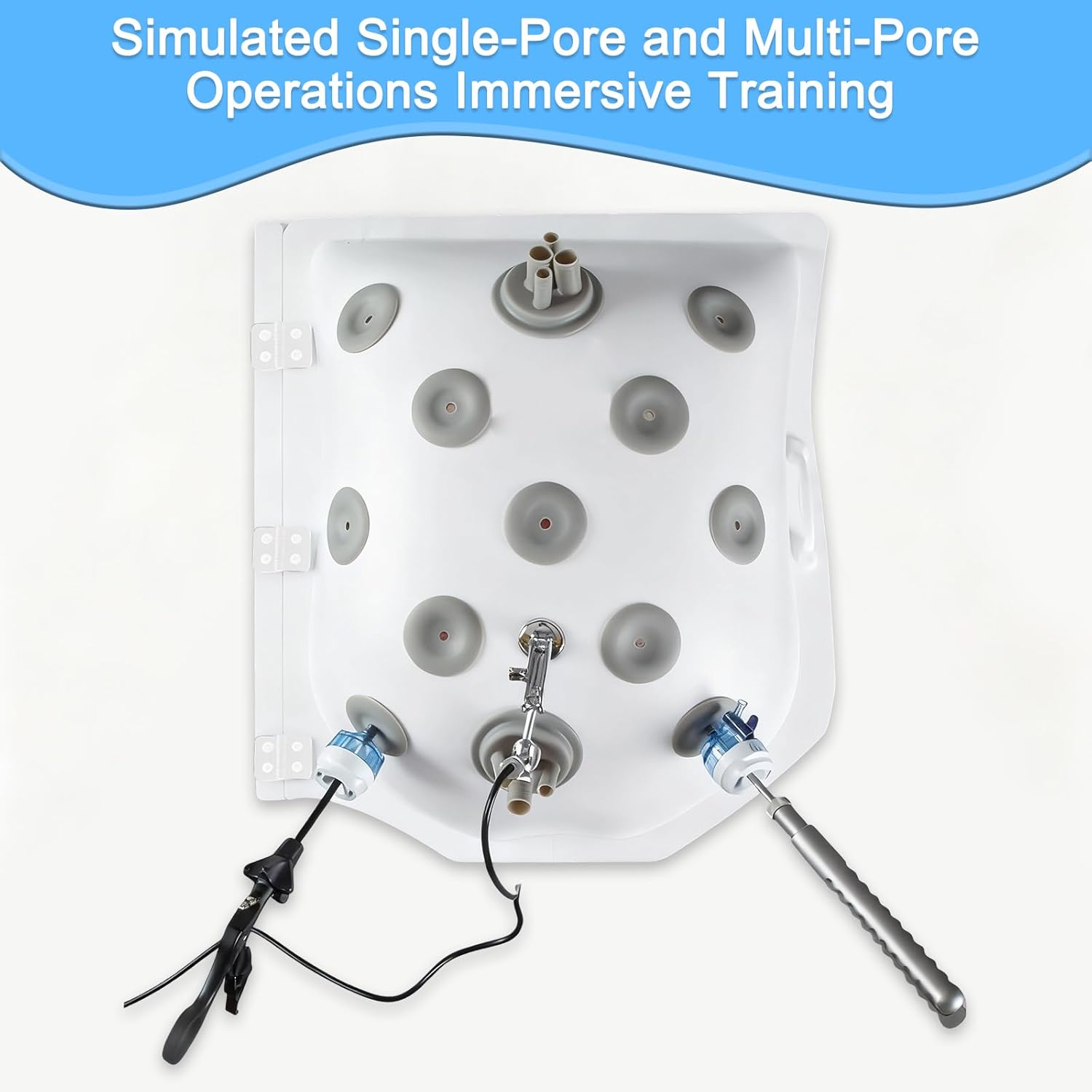 Laparoscopic Surgery Simulator - Portable Training Box & Basic Laparoscopic Skills Trainer with Interchangeable Training Modules, Surgical Practice Model for Medical Students & Clinical Skills
