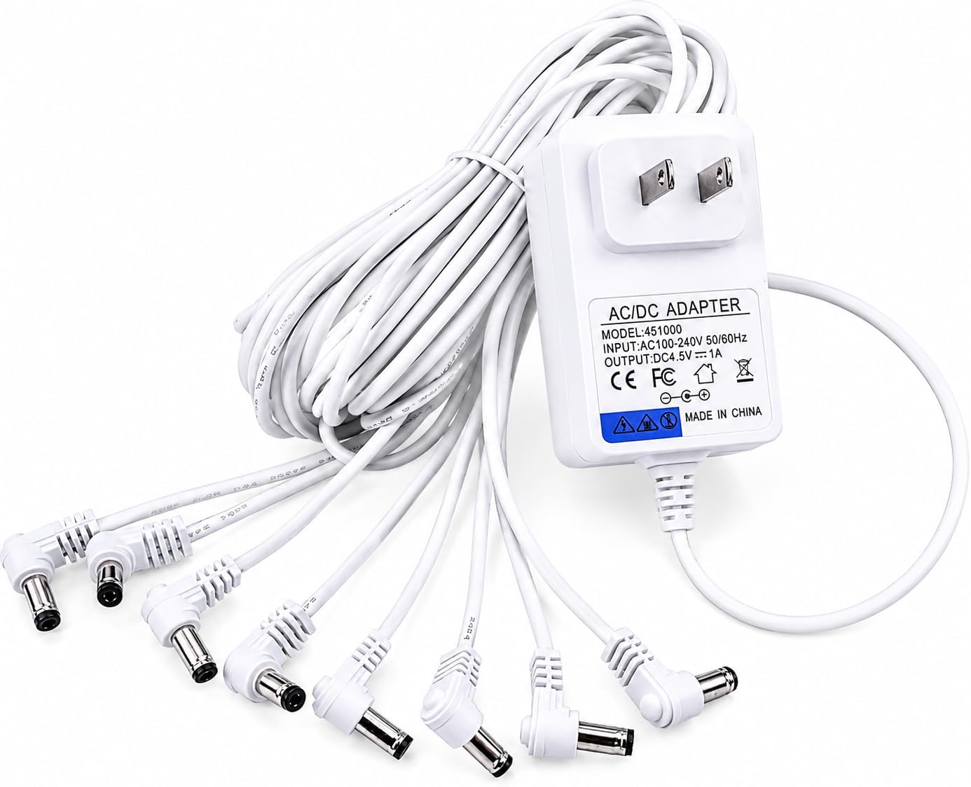 4.5V AC/DC Adapter for Lemax Lighted Accessories, 8 Outputs
