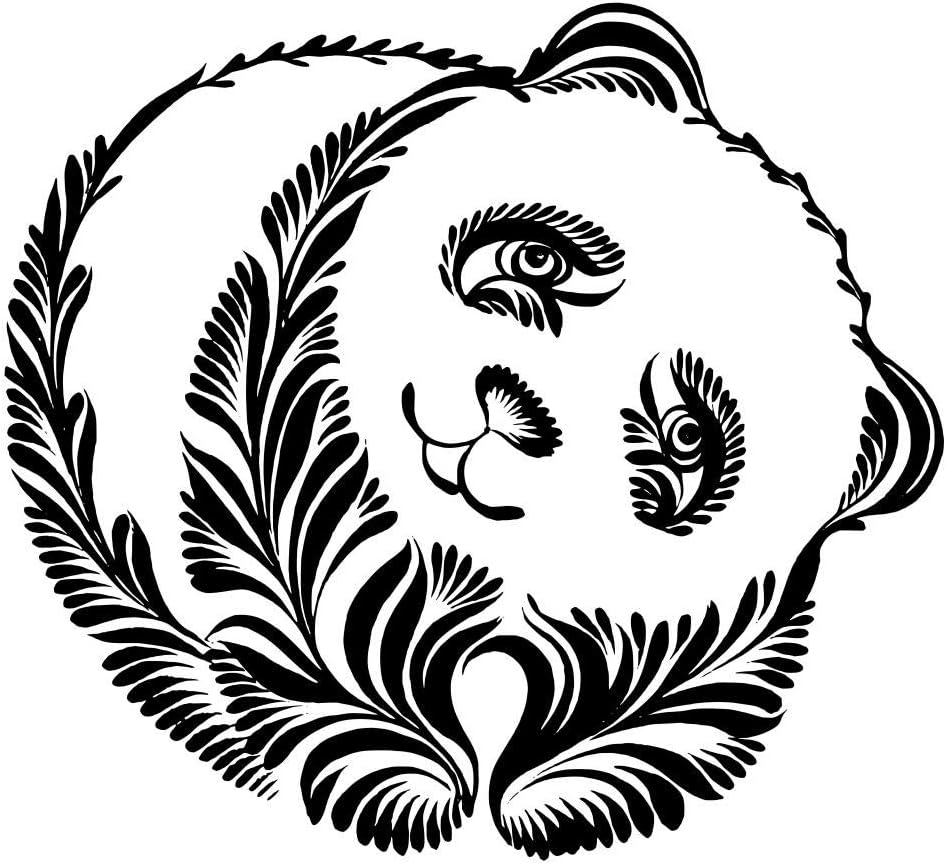 Wallmonkeys Decorative Silhouette Panda Wall Decal Peel and Stick Animal Graphics (24 in H x 24 in W) WM497393