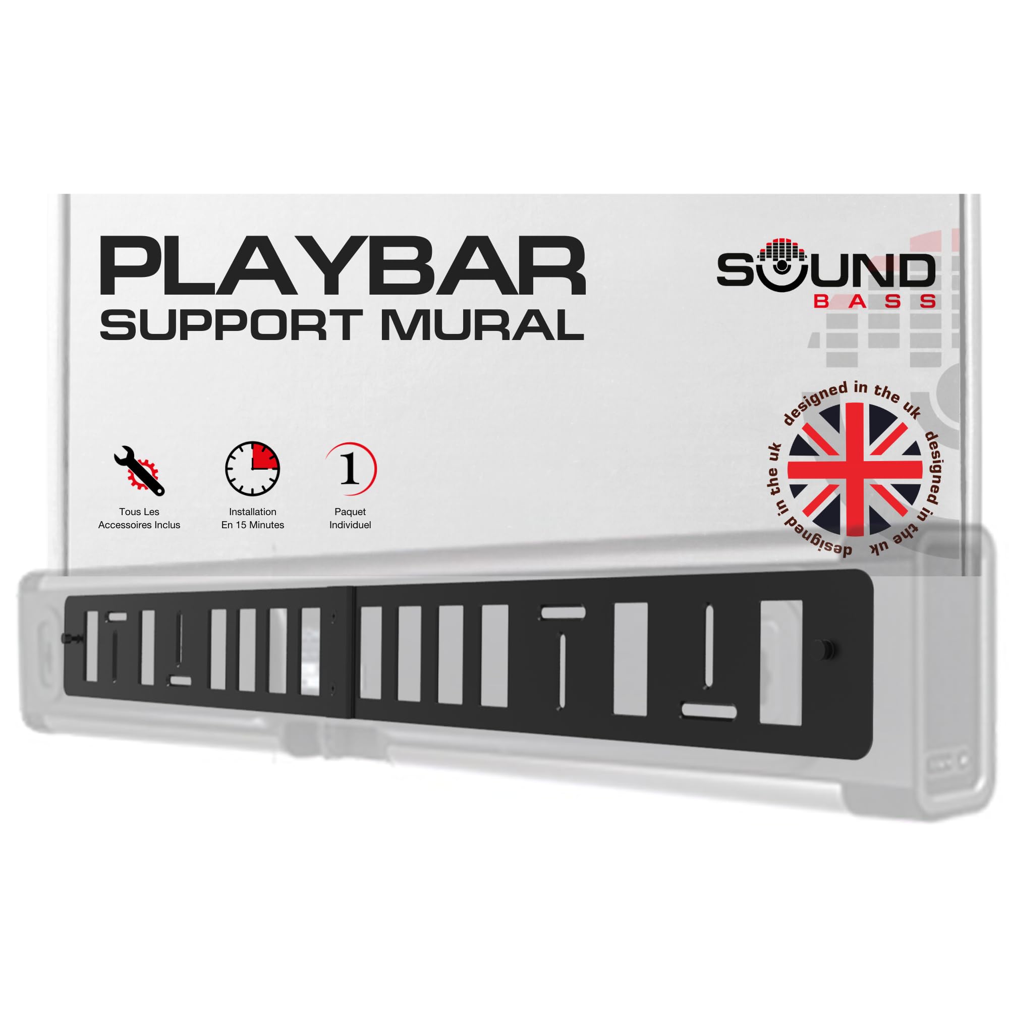 Sound Bass Kit de Support Mural Playbar avec Accessoires de Montage