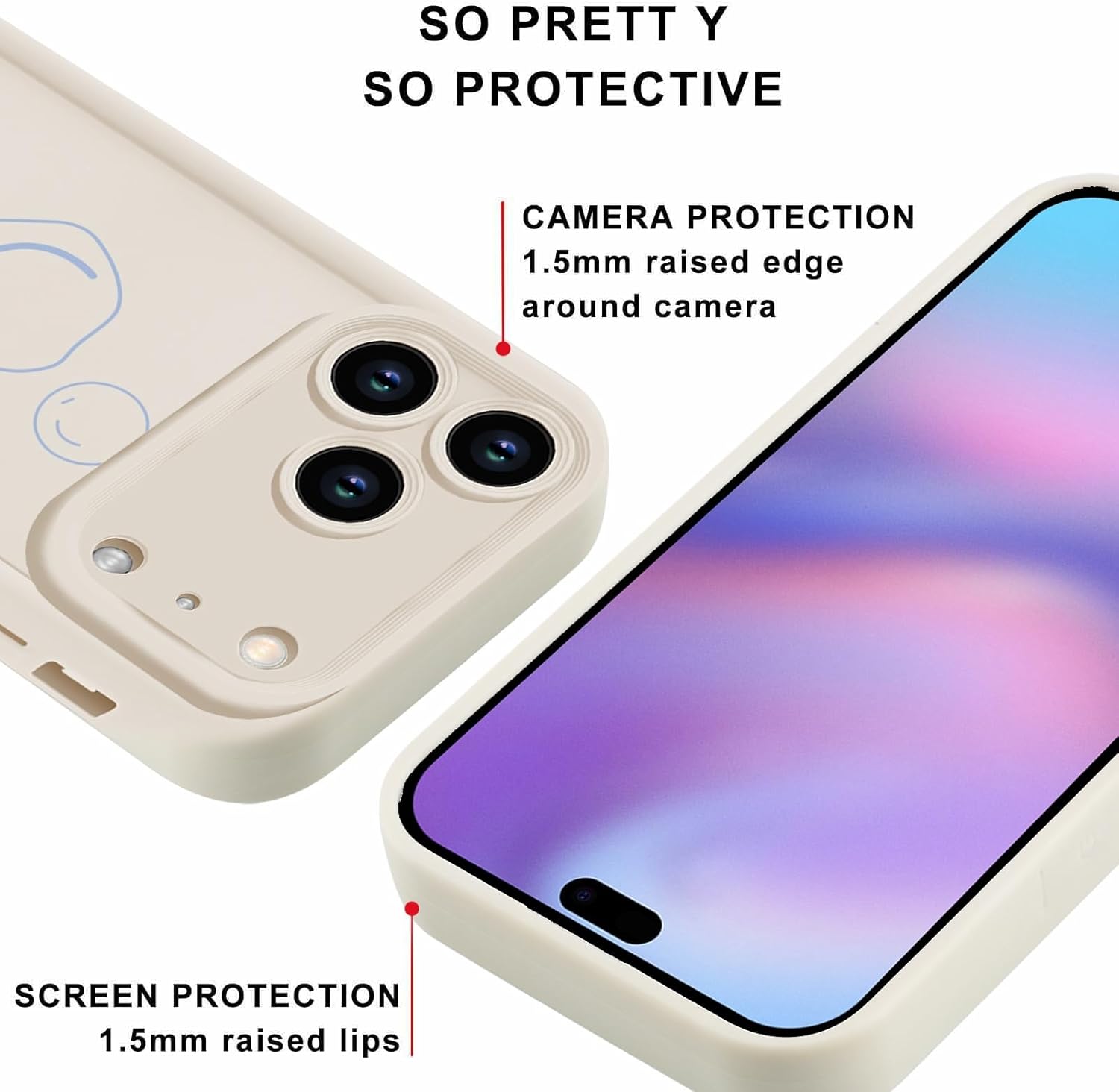 Cute Dinosaur Phone Case for iPhone 17 Pro 6.3",Kawaii Bubble Cartoon Cases Funny Design Pattern Cover for Girls Kids Boys,Beige Soft Shockproof Lens Protection Funda for iPhone 17 Pro 6.3" - Image 2