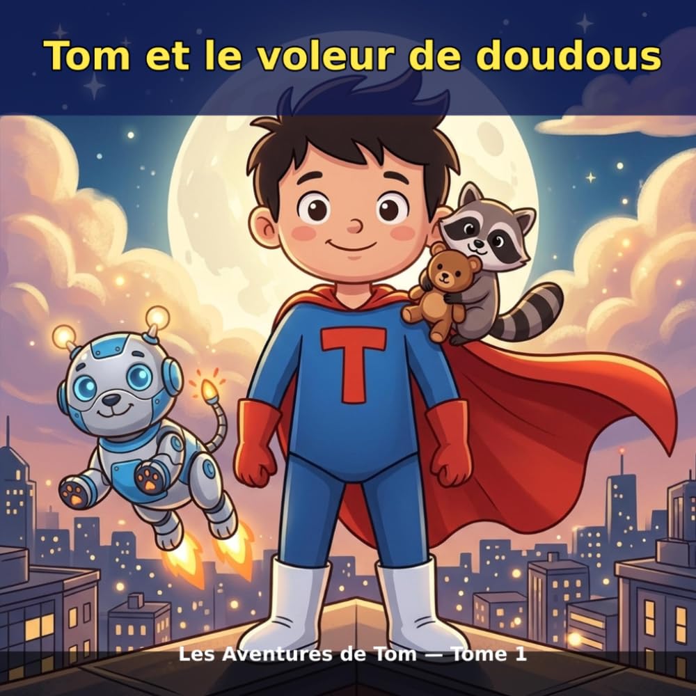 Tom et le voleur de doudous: Les Aventures de Tom — Tome 1 (album illustré 5-7 ans avec mini-jeux)