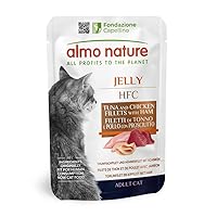 Almo Nature HFC Jelly - Alimento Umido per Gatti Adulti - Filetti di Tonno e Pollo con Prosciutto