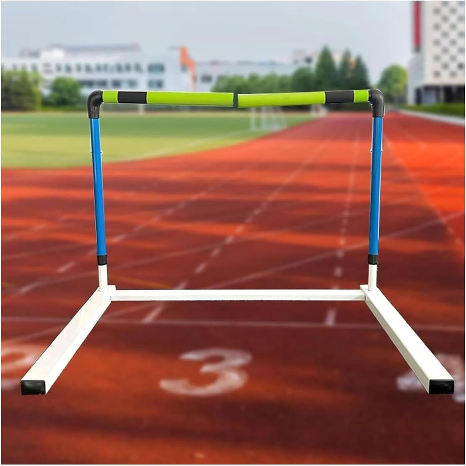 Adjustable Height Training Hurdle, Outdoor Agility Soccer Hurdles, Obstacle Courses Pole Set with 180° Rotatable Sponge Bar