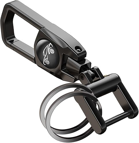 Miniatura 8 de Juedarli Llavero de metal para automóvil, resistente con 2 llaveros desmontables, para hombres y mujeres (paquete de 2 (plomizo + plomizo)