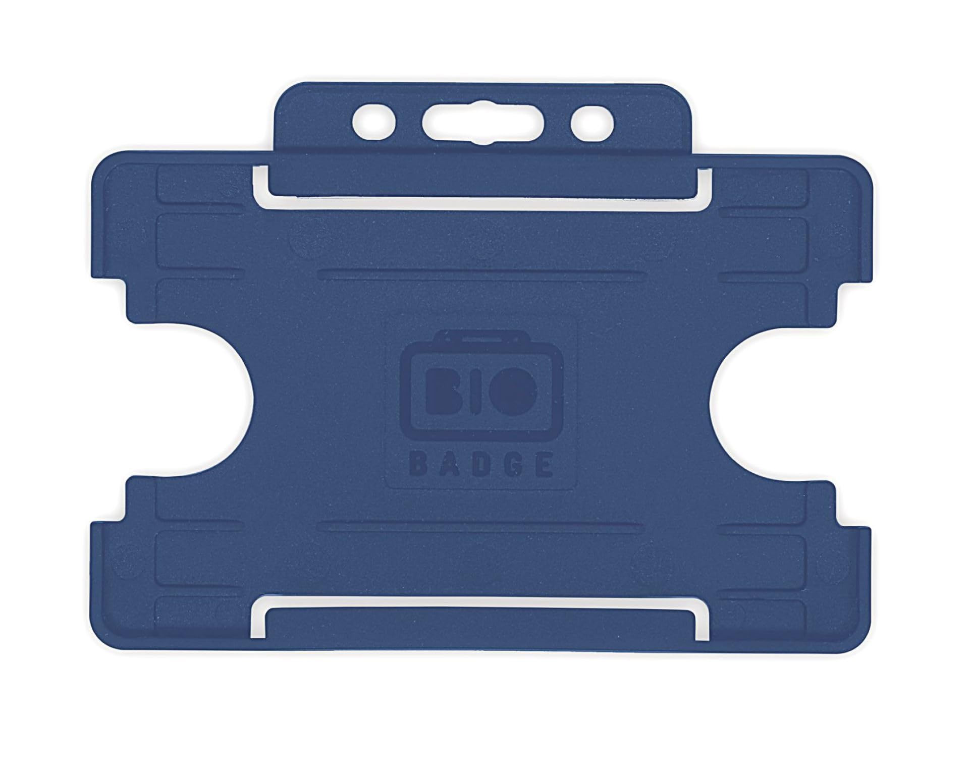 Customcard Ltd ID Card Holders - Card Holder Navy - Plastic Card Holder for Lanyard - ID Badge Holder for Men & Women - Ideal for Credit Card & Disabled Badge Holder - Secure & Durable (Pack of 50)