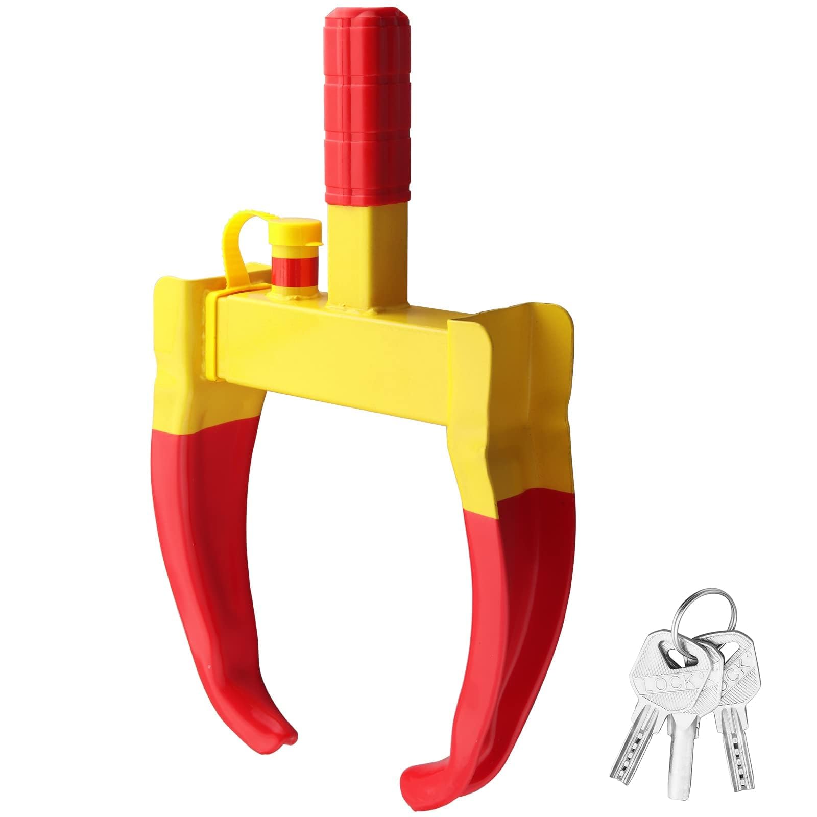 EYPINS Wheel Clamp Lock, Heavy Duty Wheel Lock Anti Theft Wheel Clamp, 9 Holes Extendable Trailer Wheel Clamp with 3 Keys for Cars Van Caravan Motorhome Motorcycle Boats