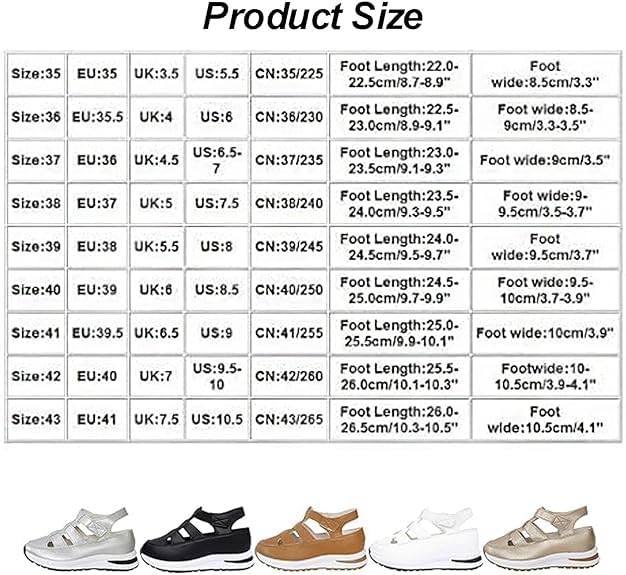 Women's Plus Size Hollow-Out Casual Sandals, Comfortable Arch Support, Closed Toe Platform Height-Boosting Thick Sole2