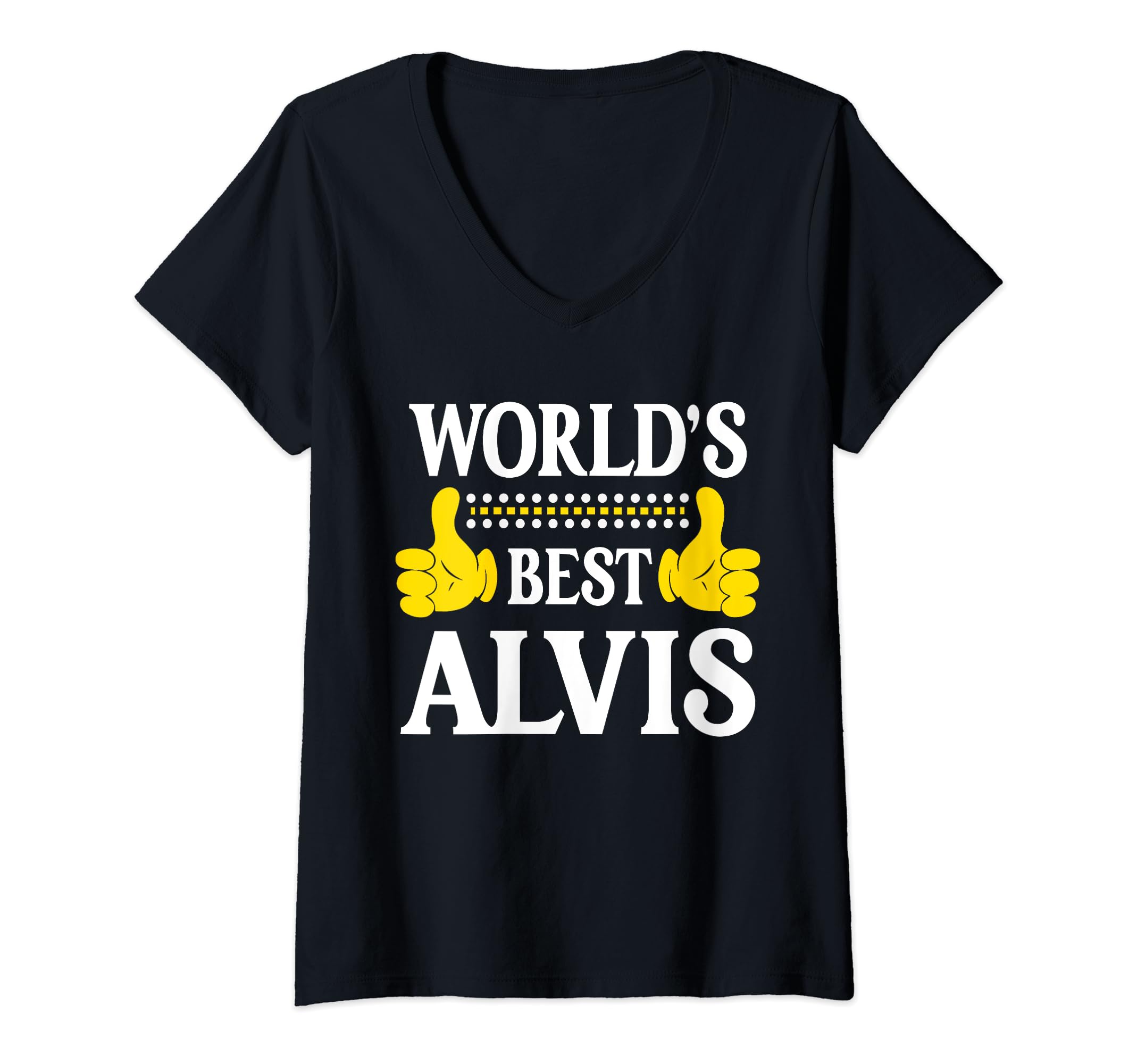 Womens Alvis Personal Name Funny First Name World's Best Alvis V-Neck T-Shirt
