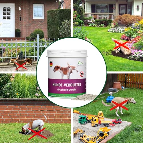 Gardigo Hundeschreck Granulat - Hunde-Verdufter - 3er Set | 900g | Mit Geraniol I Made in Germany I Hundeabwehr für Haus, Garten, Garage und Grundstück | Hundevertreiber für draußen