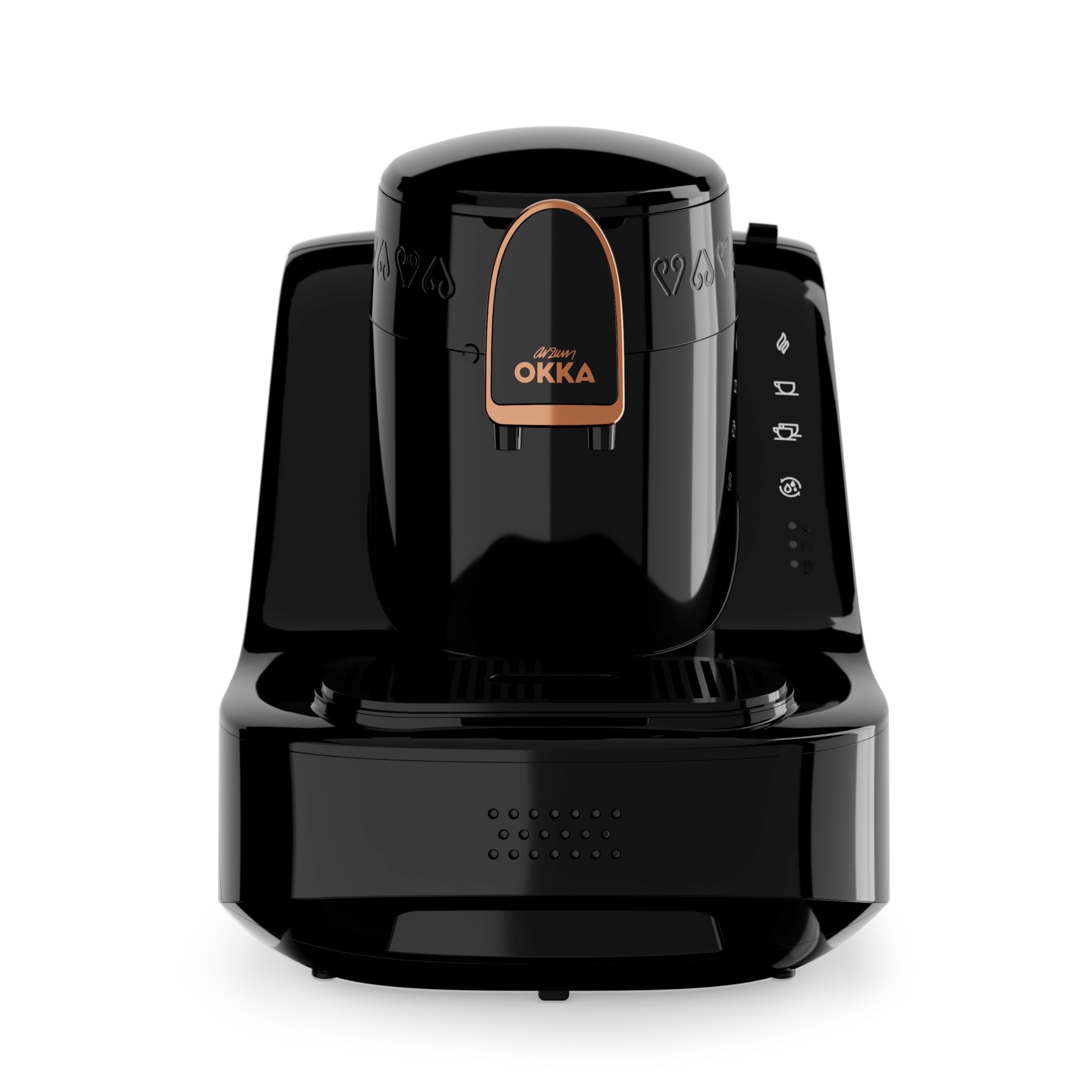 Arzum OKKA ELIT Türkische Kaffeemaschine (Schwarz-Kupfer)