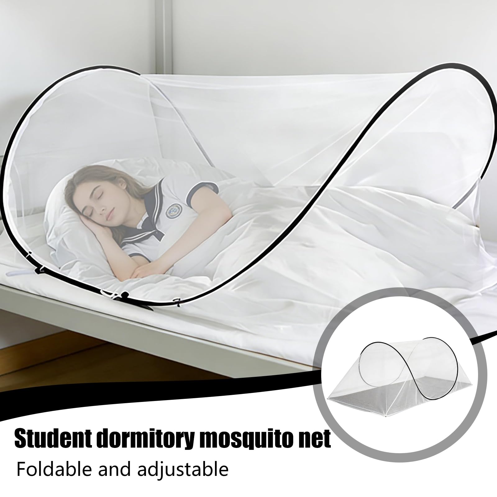 Moustiquaire, Faltbares Moskitonetz, 200 X 100 X 70 Cm Tente De Camping Portable, Moustiquaire De Voyage Moustique Pop-Up Ultra Léger Net pour Chambre À Coucher, Extérieur, Camping