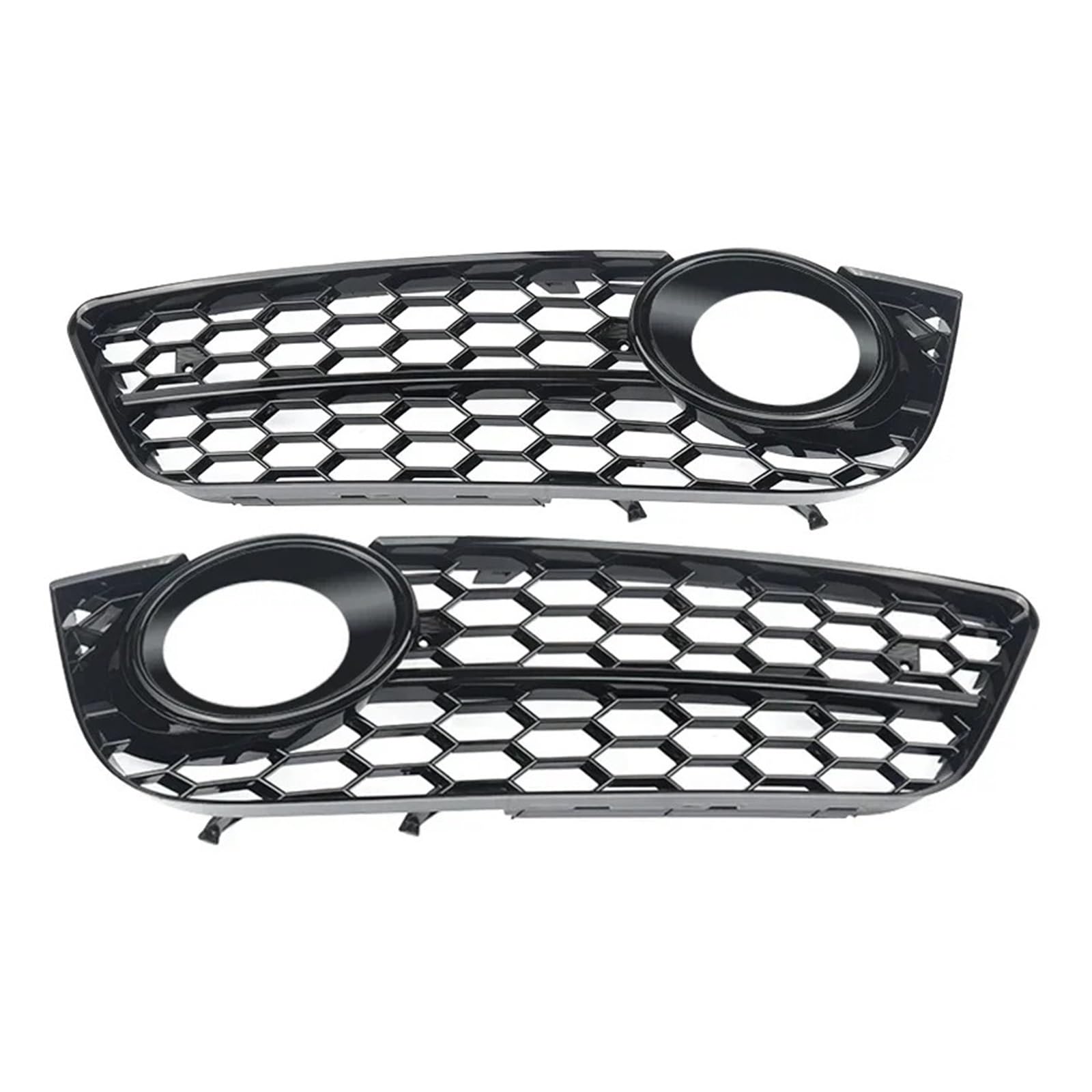 Front Bumper Grille For A5 2008 2009 2010 2011 Standard Bumper Honeycomb Mesh Front Side Fog Light Lamp Grille Cover