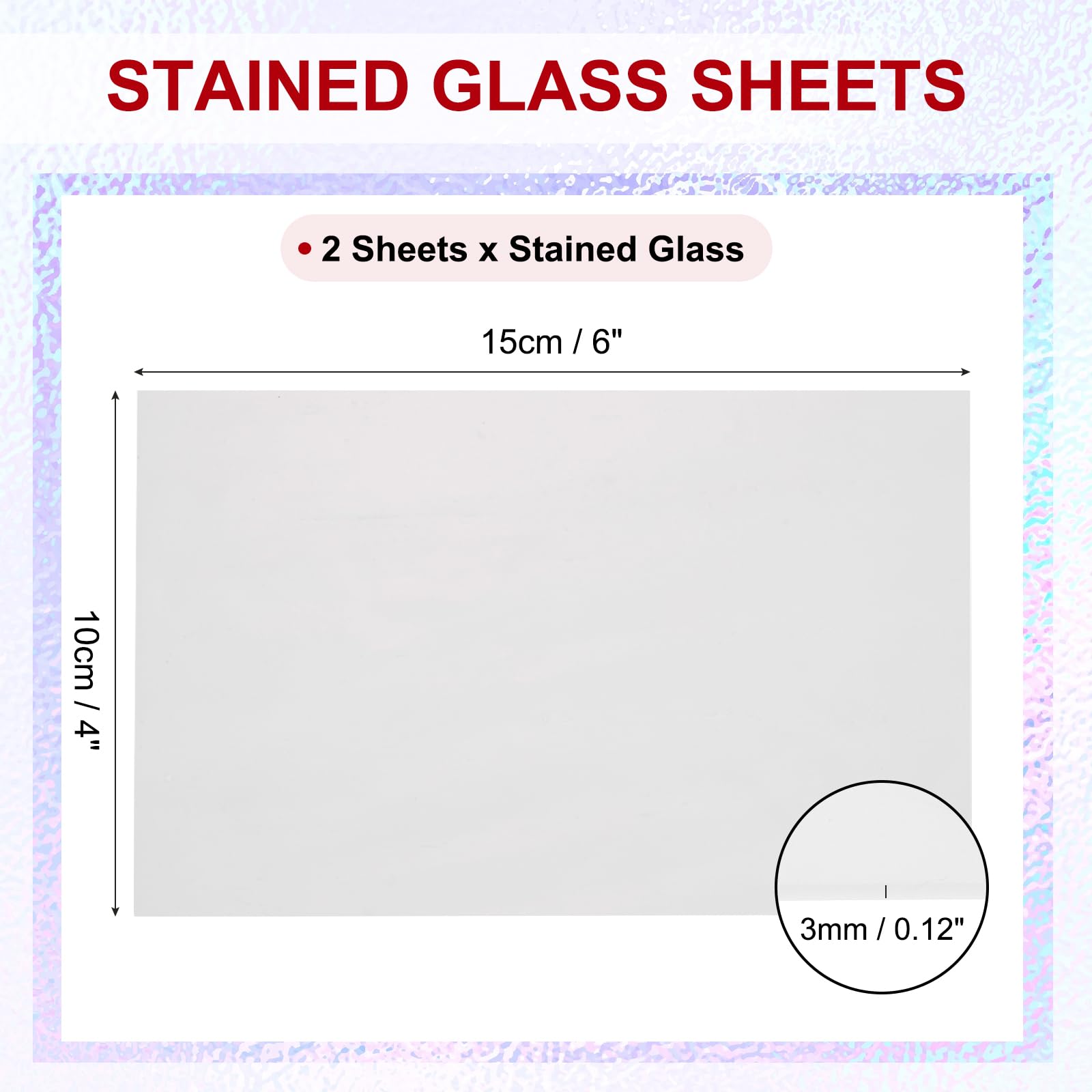 PATIKIL 4 x 6 Inch Transparent Stained Glass Sheets - Image 2