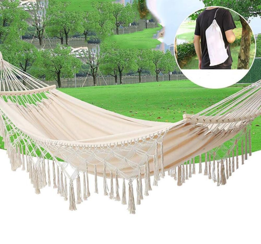 Hamac En Tissu 200x140 Cm BB Sport – Capacité 200 Kg, Sac Inclus, Parfait Pour Jardin, Balcon, Camping (couleur Jamaïque) Hamac En Tissu Jardin Camping
