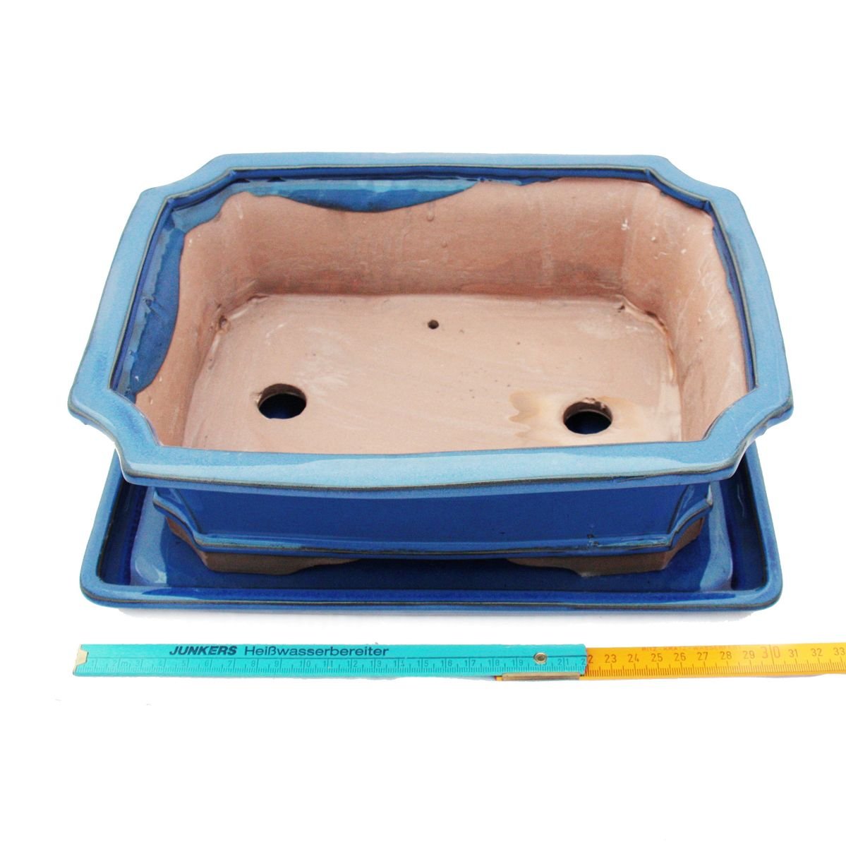 Pot à bonsaï avec soucoupe – Taille 5 couleurs - Modèle G4 - L 31 cm - l 23 cm - H 9,5 cm